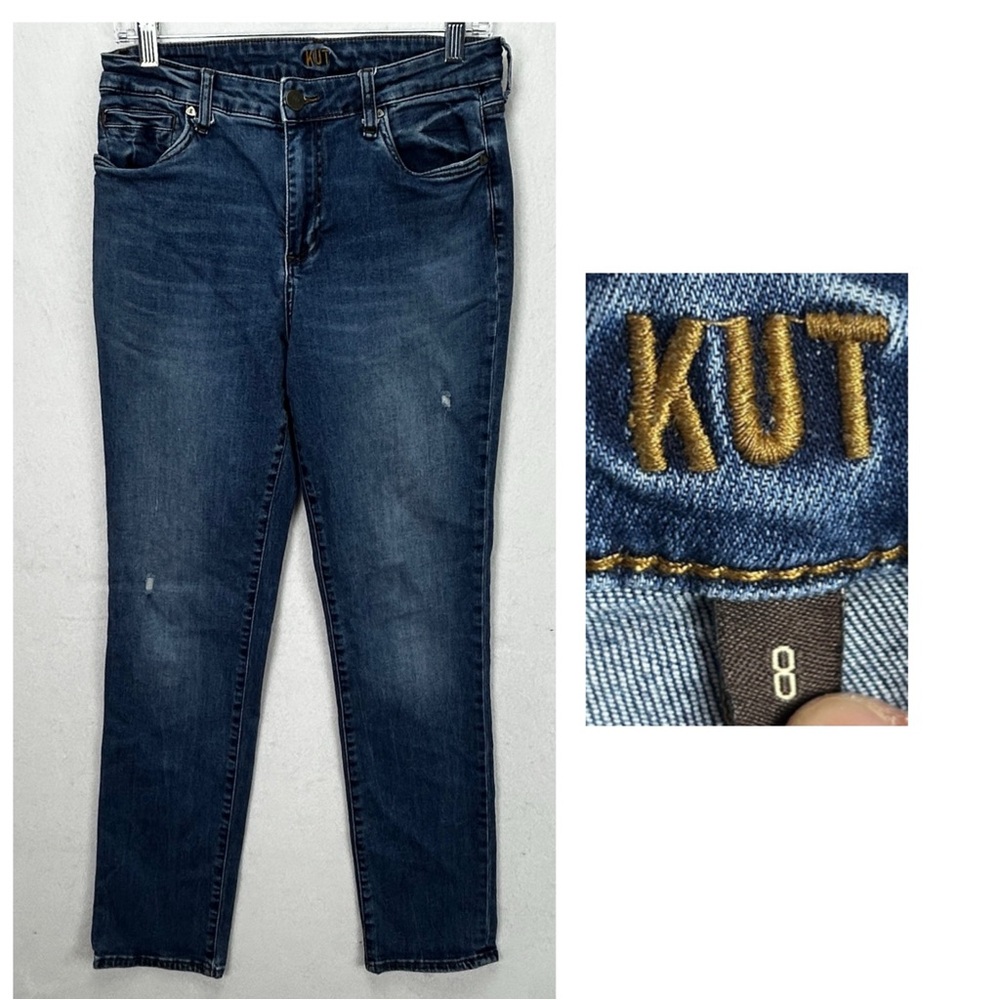 KUT From The Kluth Women’s Size 8 Medium Wash Blue Denim Jeans 756